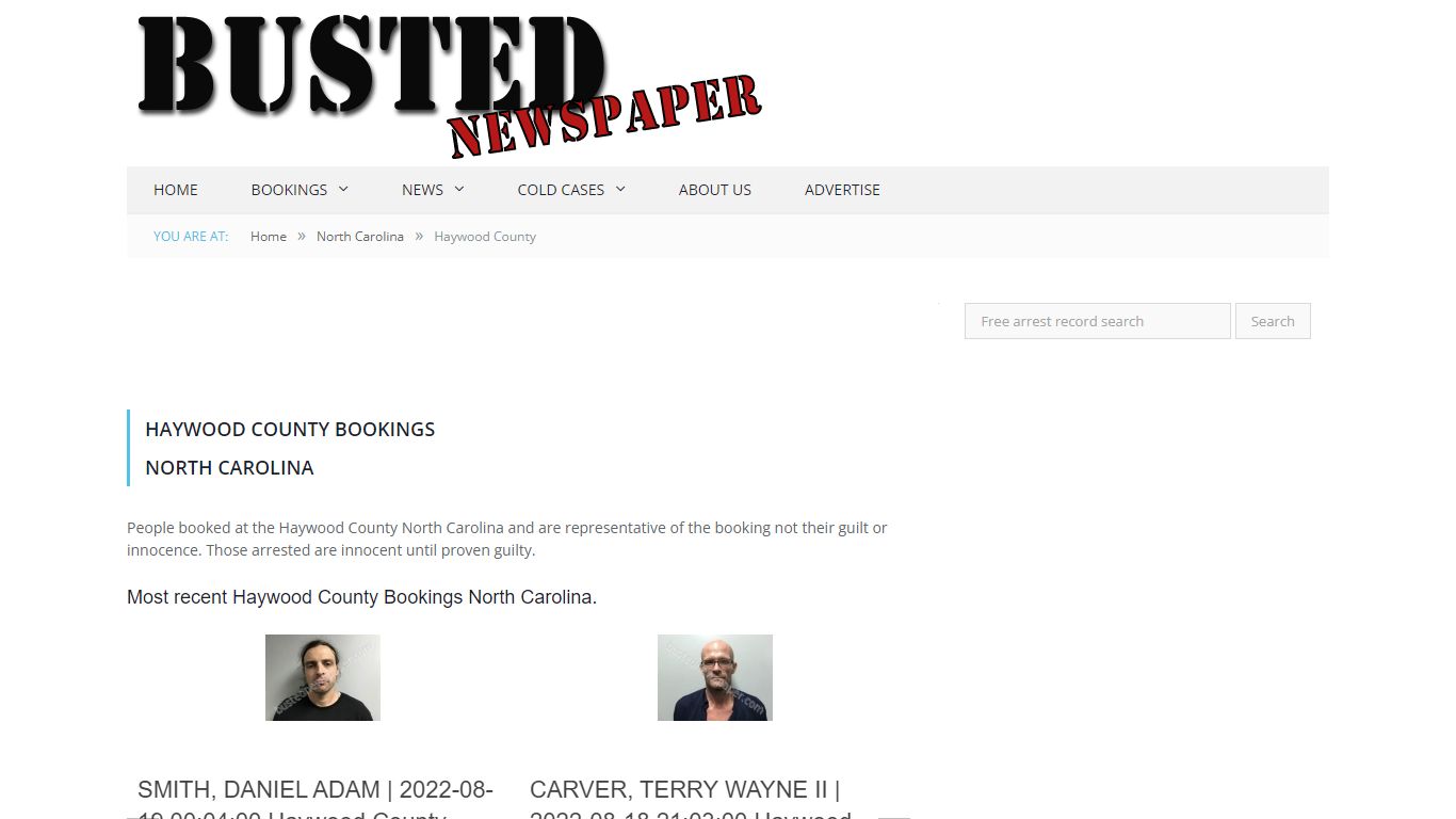 Haywood County, NC Mugshots - BUSTEDNEWSPAPER.COM